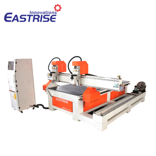 Double Heads Wood Cnc Router med 4:e rotation