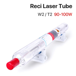  Reci W2/T2 90W-100W CO2 laserrör Trälåda förpackning CO2 lasergraveringsskärmaskin 