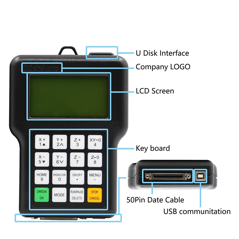 RichAuto DSP A11 DSP Controller engelsk version Används för CNC-routermaskin